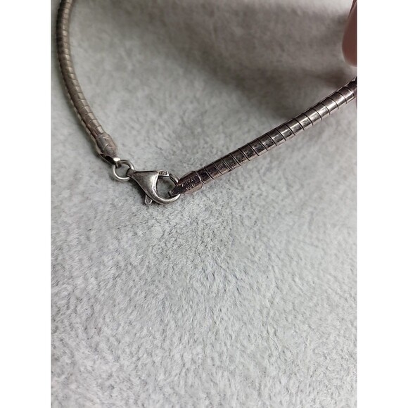 Vintage 925 Italy Sterling Silver Snake Chain Necklace Size 16 Inches Tested - Picture 8 of 16